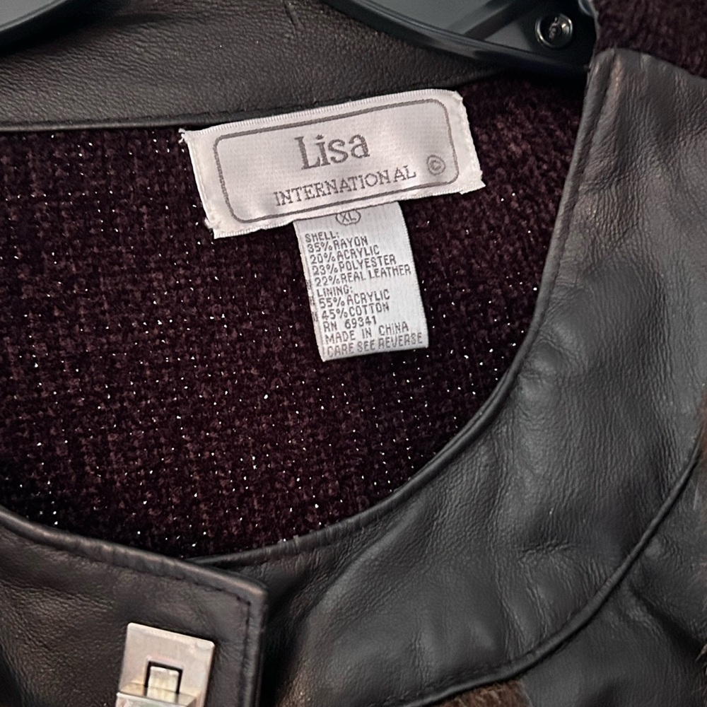 Lisa International Black and Brown Teddy Jacket - Picture 3 of 4